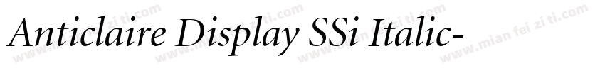 Anticlaire Display SSi Italic字体转换